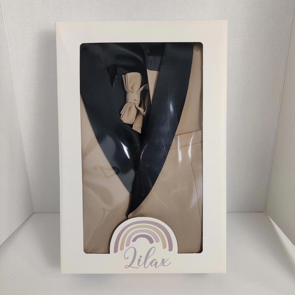 Lilax Boy's 3 Piece Suit in Camel Size 8T New Wedding Events Graduation